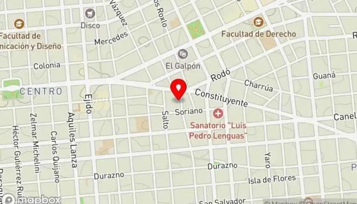 mapa de Hotel Antares Hotel en Montevideo