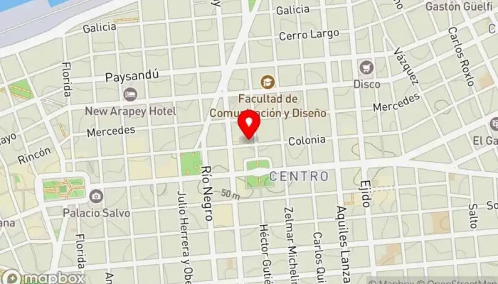 mapa de Hotel Ateneo Hotel en Montevideo