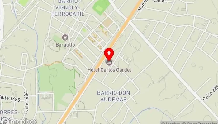 mapa de Hotel Carlos Gardel Hotel en Tacuarembó