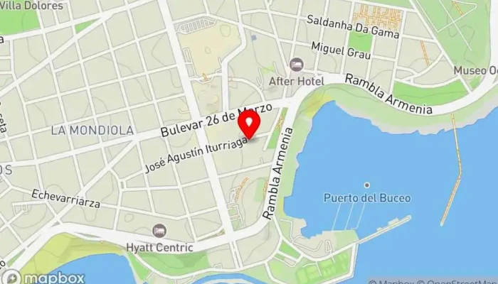 mapa de Hotel Cottage Puerto Buceo Hotel en Montevideo