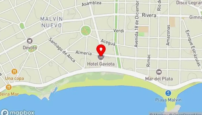 mapa de Hotel Gaviotas Hotel en Montevideo