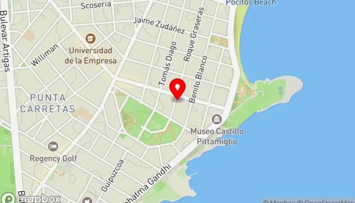 mapa de Hotel Gema Suites Hotel, Apartamento turístico en Montevideo