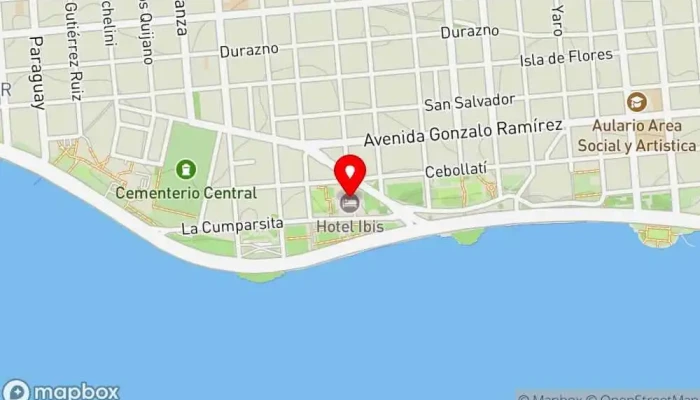 mapa de Hotel Ibis Hotel en Montevideo