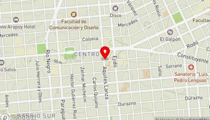 mapa de Hotel Klee Hotel en Montevideo