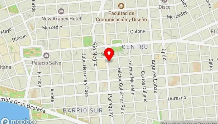 mapa de Hotel Oxford Hotel en Montevideo