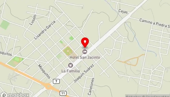 mapa de Hotel San Jacinto Hotel en San Jacinto