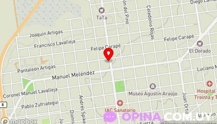 mapa de Hotel Treinta y Tres Hotel en Treinta y Tres