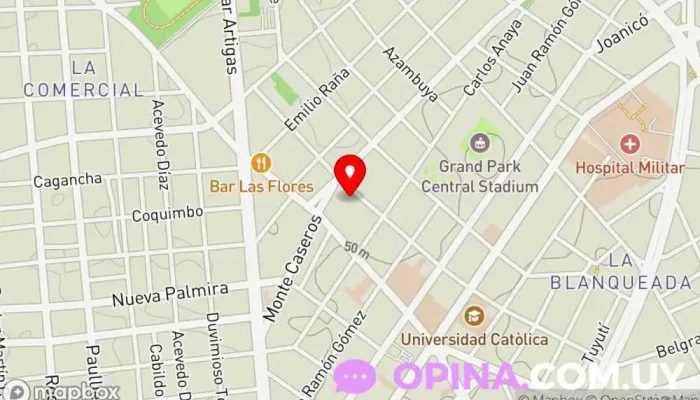 mapa de Housy Agencia de bienes inmuebles comerciales en Montevideo