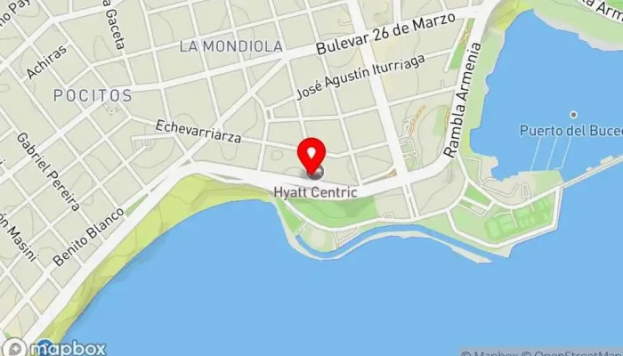 mapa de Hyatt Centric Hotel en Montevideo