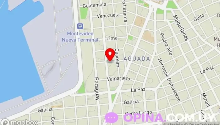 mapa de ICFL Instituto y Formación Laboral Escuela de peluquería en Montevideo