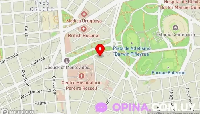 mapa de IEEM Escuela de negocios en Montevideo