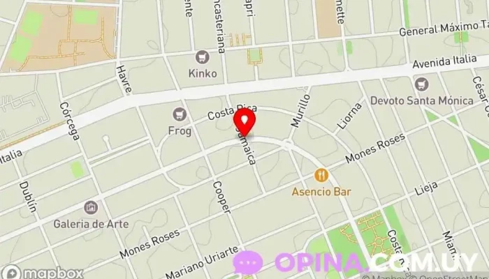 mapa de Implantes dentales en carrasco Clínica dental en Montevideo