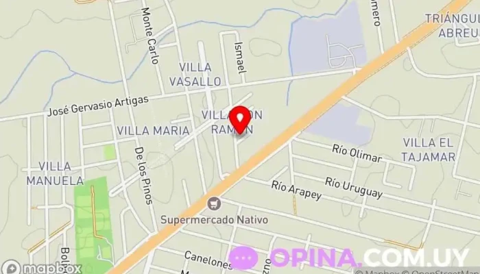 mapa de Impresos Satragno Imprenta en Barros Blancos