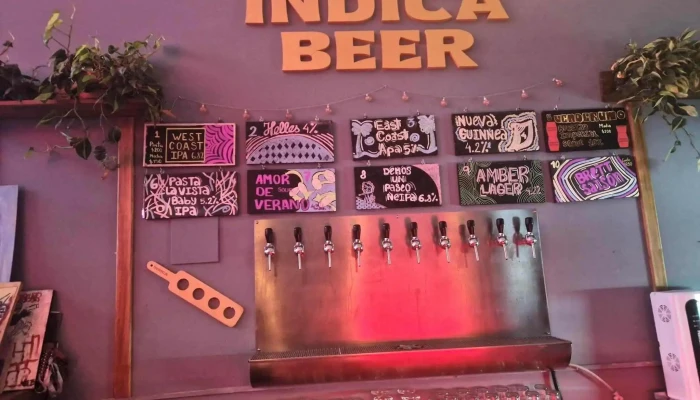 Indica Beer:  Menu - Cervecería artesanal