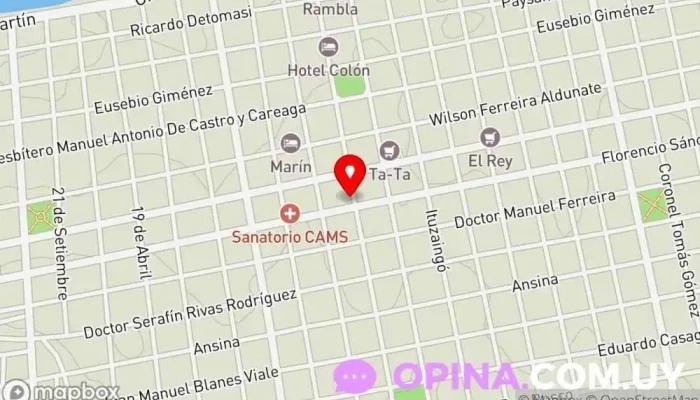 mapa de Inefop MERCEDES Centro educativo en Mercedes