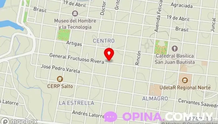 mapa de INEFOP Salto Centro escolar en Salto