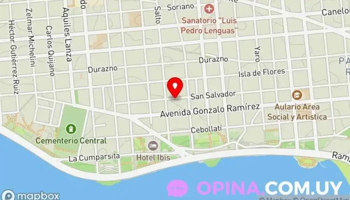 mapa de Infinity Global Pro Centro de rehabilitación, Boot Camp, Kinesiólogo, Osteópata, Clínica de fisioterapia, Masajista deportivo en Montevideo