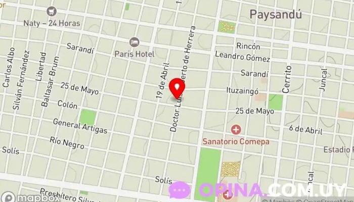 mapa de Ing Agrimensor Mauro Appratto Agrimensor en Paysandú