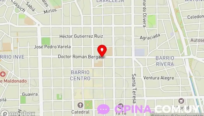 mapa de Inglés - Instituto Robinson Academia de inglés, Centro de aprendizaje a distancia, Academia de idiomas, Centro escolar en Maldonado