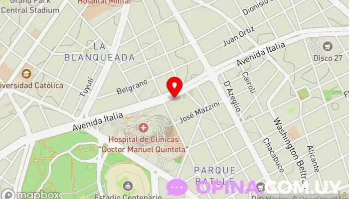 mapa de Inmobiliaria ALÓ PROPIEDADES Agencia inmobiliaria especializada en alquileres, Compañía de seguros, Agentes inmobiliarios en Montevideo