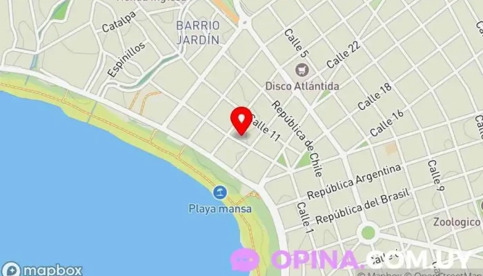 mapa de Inmobiliaria Ana Falero Oficinas de empresa en Atlántida
