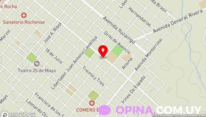 mapa de INMOBILIARIA ARI EN ROCHA Agentes inmobiliarios en Rocha