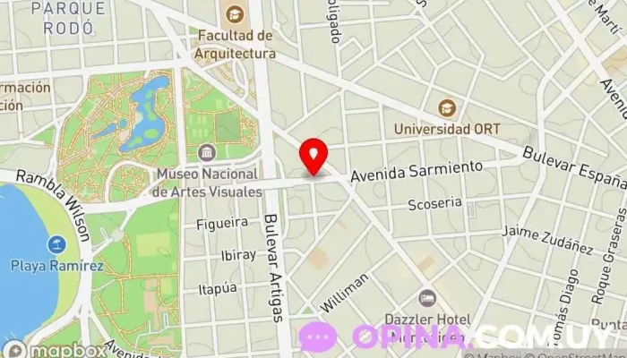 mapa de Inmobiliaria ARTE Propiedades Agentes inmobiliarios en Montevideo
