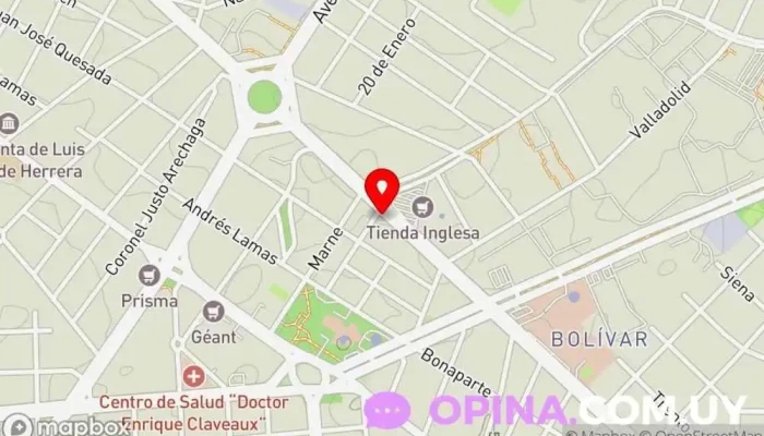 mapa de Inmobiliaria Cabrales Asturias Agencia inmobiliaria especializada en alquileres en Montevideo