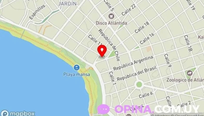 mapa de Inmobiliaria Ciudad Jardín Agencia inmobiliaria en Atlántida