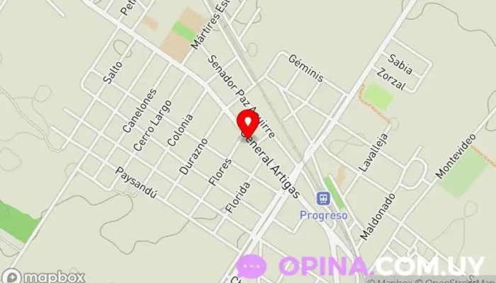 mapa de Inmobiliaria Delsur Propiedades Oficinas de empresa en Progreso