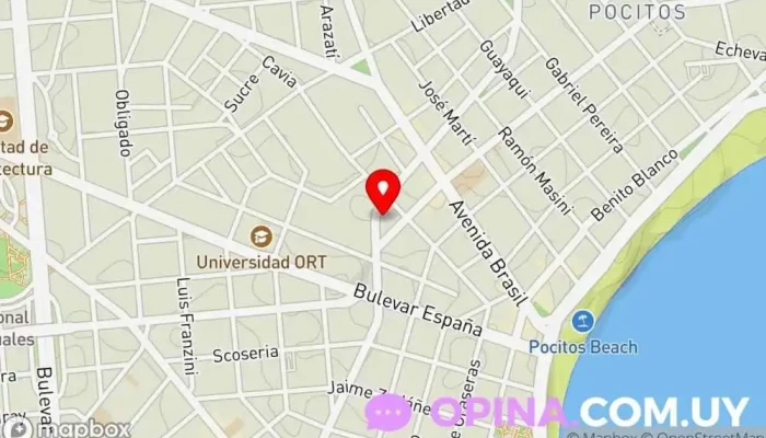 mapa de Inmobiliaria Dobal Agentes inmobiliarios en Montevideo