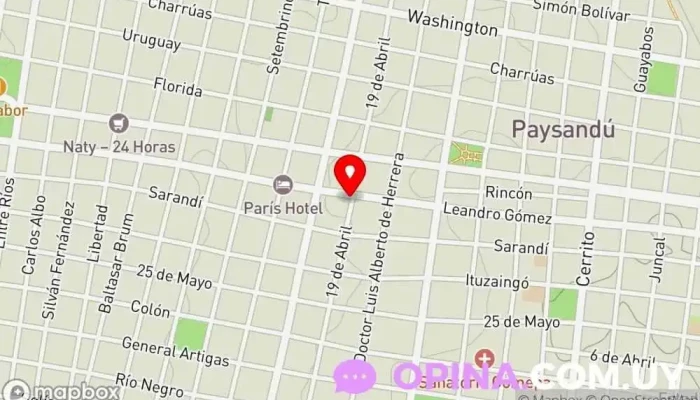 mapa de Inmobiliaria Echart Agentes inmobiliarios en Paysandú