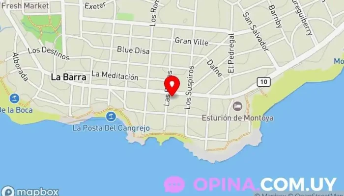 mapa de Inmobiliaria Engel & Völkers Punta del Este Agencia inmobiliaria en La Barra