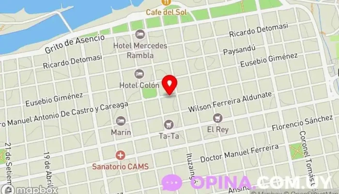 mapa de Inmobiliaria Gavarone Agentes inmobiliarios en Mercedes