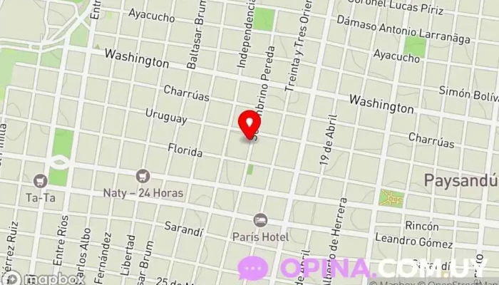 mapa de Inmobiliaria Gervasoni Empresa de administración de propiedades en Paysandú