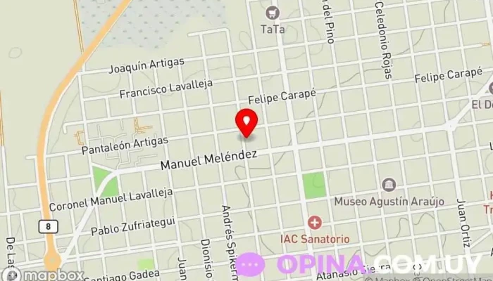 mapa de Inmobiliaria Gestoria Moyano Agencia inmobiliaria en Treinta y Tres