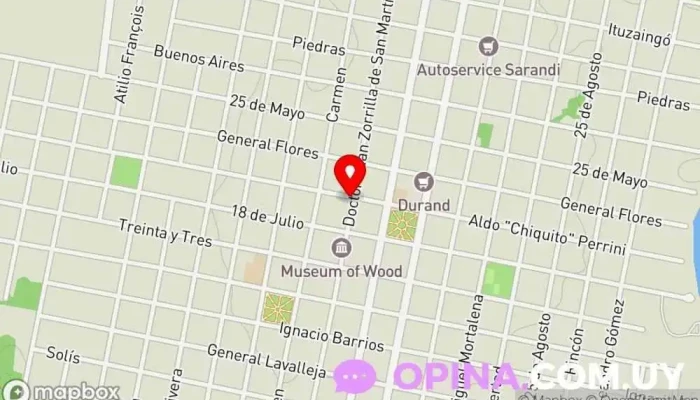 mapa de Inmobiliaria Gonzalez Veliz Agencia inmobiliaria en Carmelo