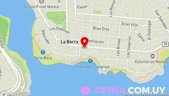 mapa de Inmobiliaria Gonzalo Vidal Agencia de bienes inmuebles comerciales en La Barra