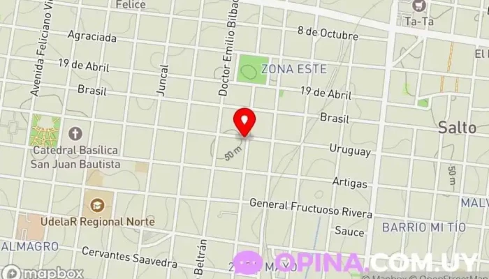 mapa de Inmobiliaria La Loma Agentes inmobiliarios en Salto