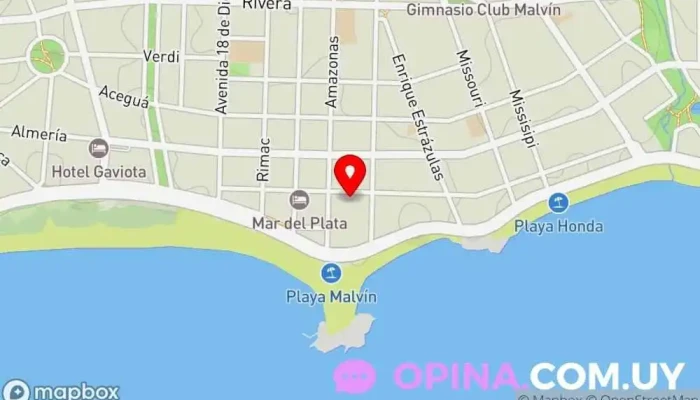 mapa de Inmobiliaria Nervi Agencia de bienes inmuebles comerciales en Montevideo