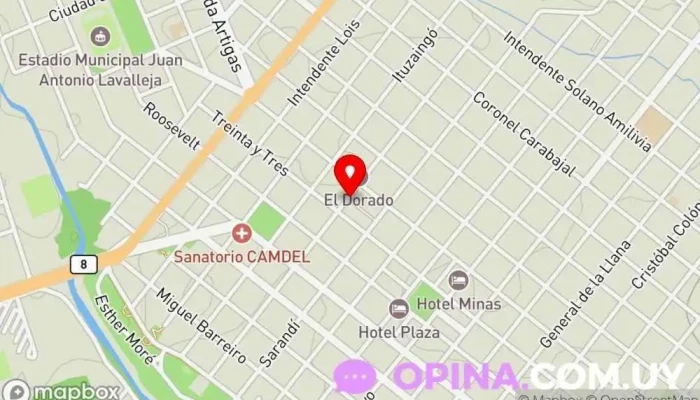 mapa de Inmobiliaria Oscar Viglioni Agencia inmobiliaria en Minas