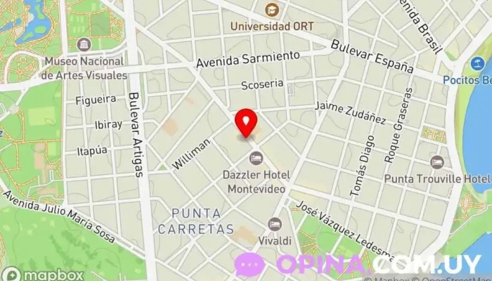 mapa de Inmobiliaria Panambí Agentes inmobiliarios en Montevideo