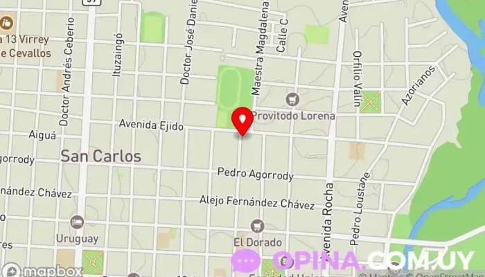 mapa de Inmobiliaria Perez Propiedades Agencia inmobiliaria en San Carlos