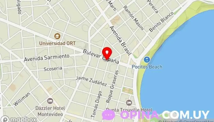 mapa de Inmobiliaria Planeta Agencia inmobiliaria en Montevideo