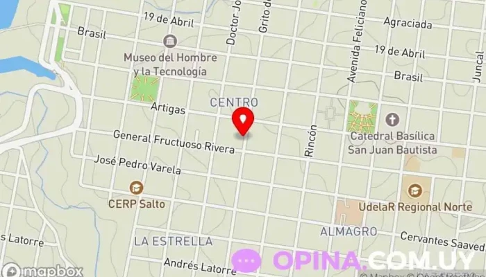 mapa de Inmobiliaria Salto Agentes inmobiliarios en Salto