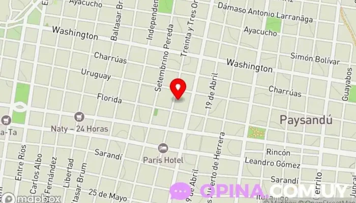 mapa de Inmobiliaria Silva Propiedades Agencia inmobiliaria en Paysandú