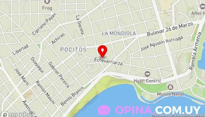 mapa de Inmobiliaria Yasmine Cóccaro Agencia inmobiliaria en Montevideo