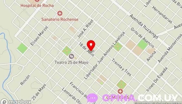 mapa de Inmobiliria Peyre Administrador de la propiedad en Rocha