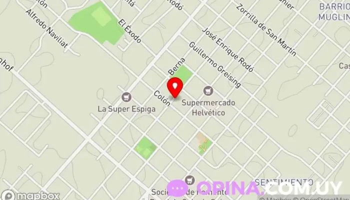 mapa de Inspiración Tienda de artículos de fiesta, Tienda de regalos, Papelería, Proveedores en Nueva Helvecia