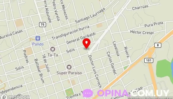 mapa de INSTITUTE OF ENGLISH Academia de idiomas en Pando